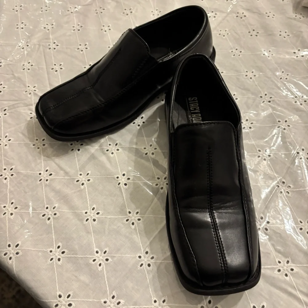 Stacy Adams Boys Classic Black Slip-On Loafers Size 5 M